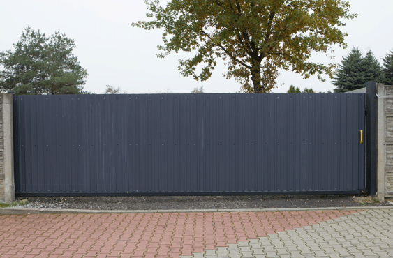 Front Wall Perimeter with Electric Gate Syste