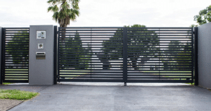 contemporary metal driveway gates