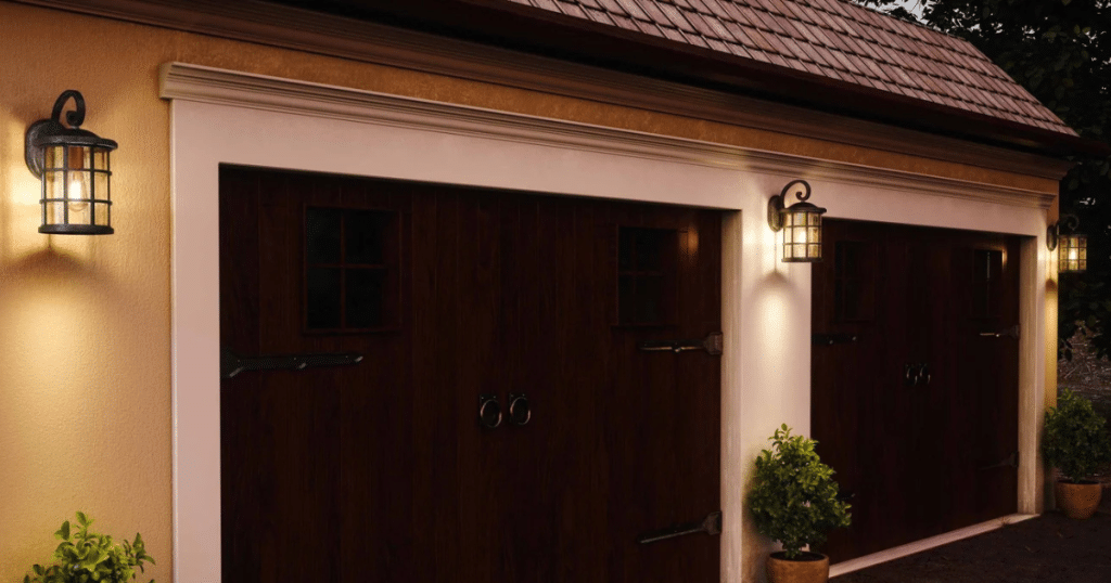 modern wood garage doors