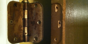 Broken gate hinge repair