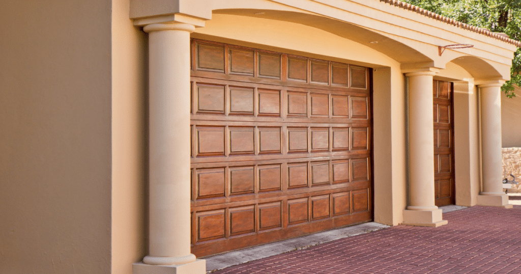 wood grain garage doors