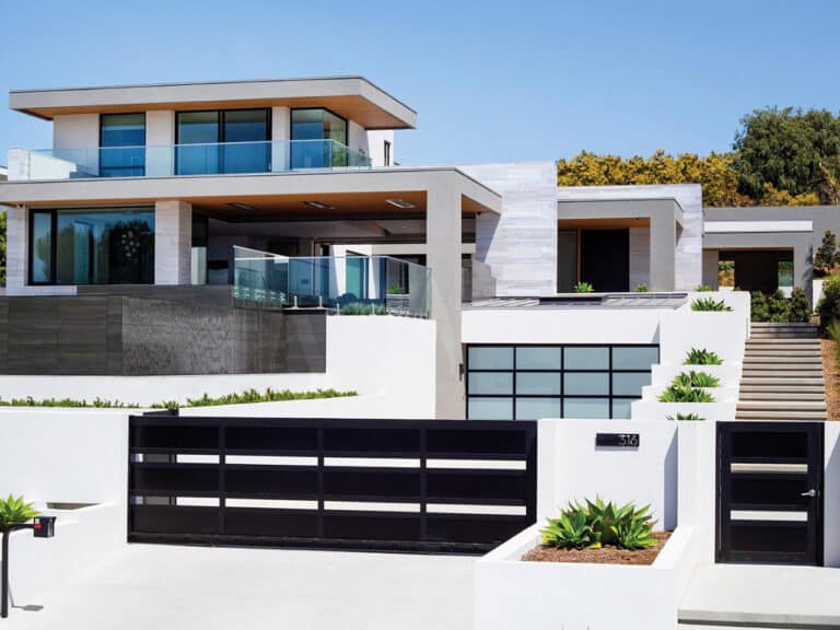 Custom Slide Gate with Fullview Garage Door